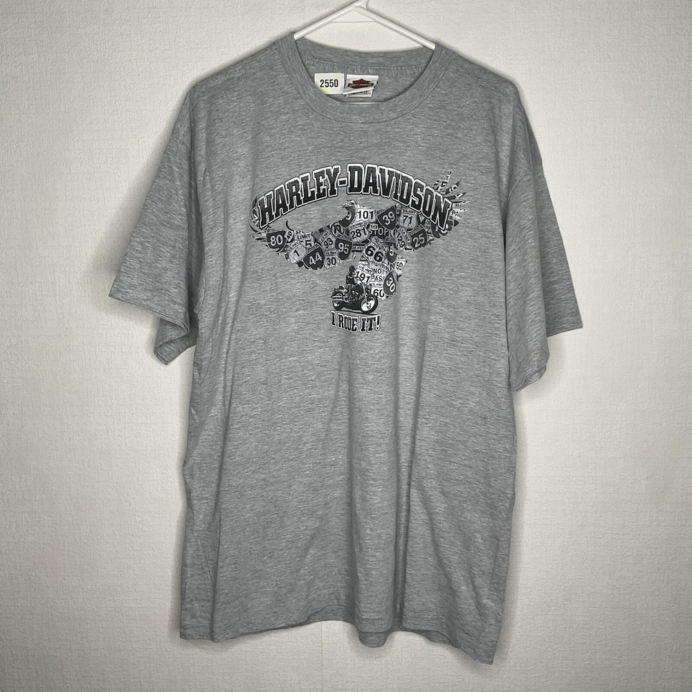 Harley Davidson Soldotna  Alaska Motorcycle T Shirt Gray ‎ Size XL